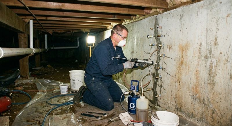 Basement Foundation Repair in Sandy Hook, CT