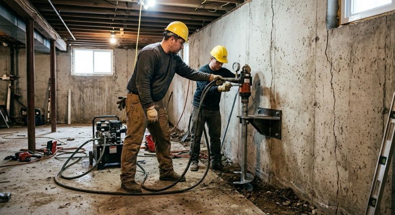 Basement Stabilization in Brookfield, CT