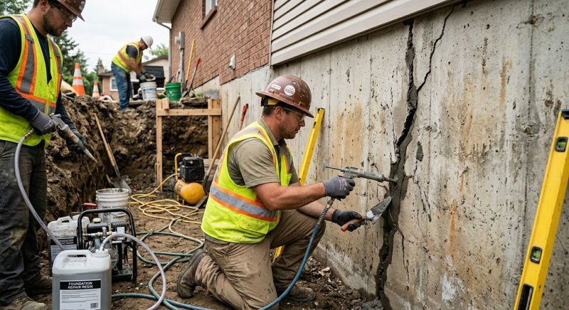 Cracked Foundation Repair in Ansonia, CT