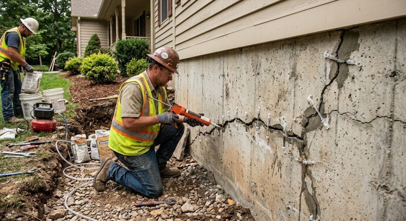Cracked Foundation Repair in Ridgefield, CT