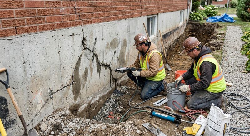 Cracked Foundation Repair in Waterbury, CT