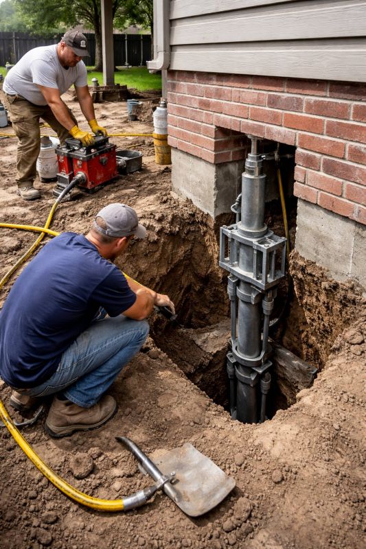 Foundation Pier Repair in Brookfield, CT