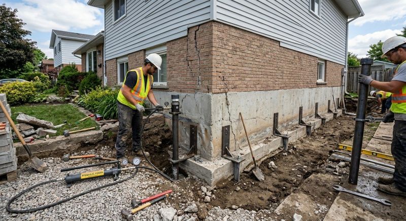 Foundation Stabilizing in Woodbury, CT
