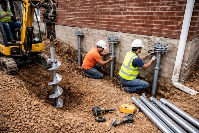Helical Piers Installation in Brookfield, CT