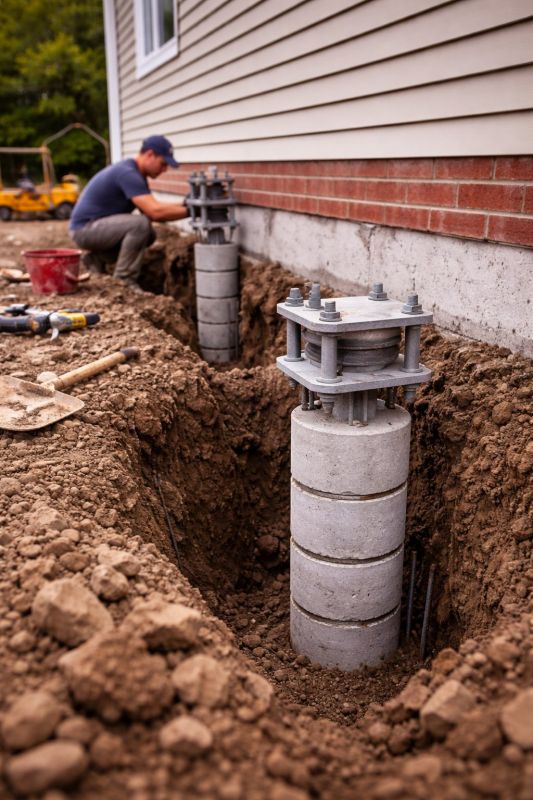 Helical Piers Installation in Brookfield, CT