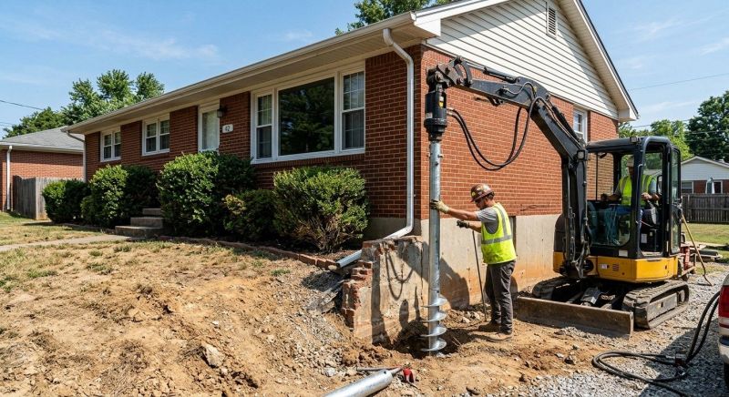 Helical Pile Installation in Brookfield, CT