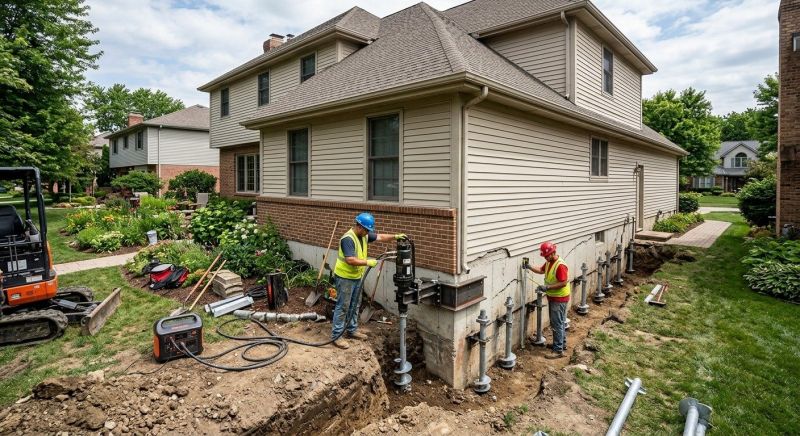 Helical Pile Installation in Brookfield, CT