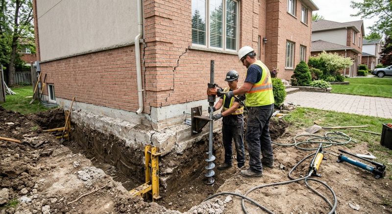 Sinking Foundation Repair in Bethany, CT