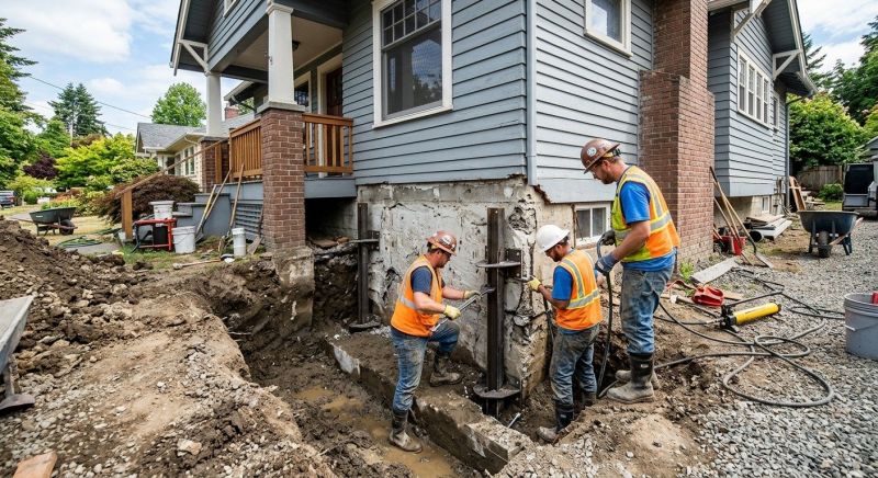 Sinking Foundation Repair in Orange, CT