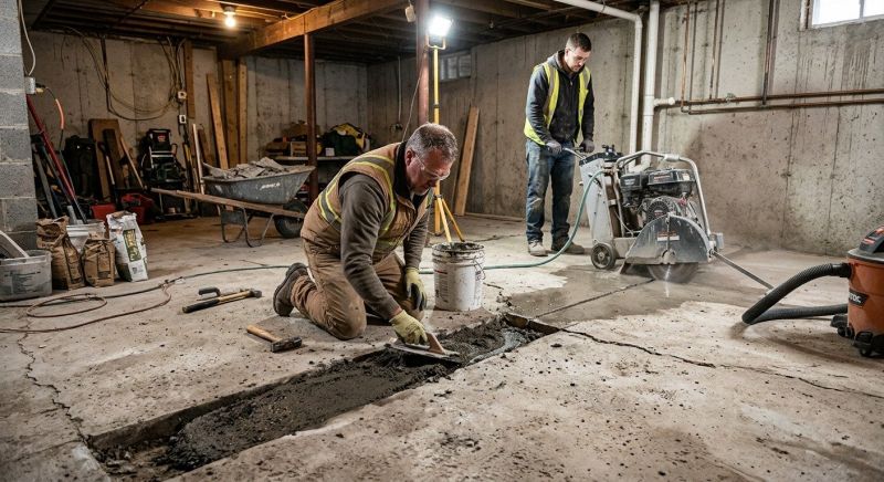 Slab Foundation Repair in Brookfield, CT